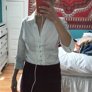 White fitted women’s button down